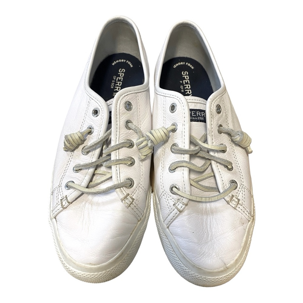Women’s White leather Sperry sneakers